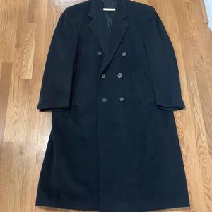 Men’s Cashmere blend Double-breasted Top Coat, black, impeccable condition